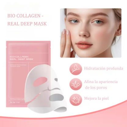 BioGlow™ - Mascarilla Facial de Bio Colágeno Real