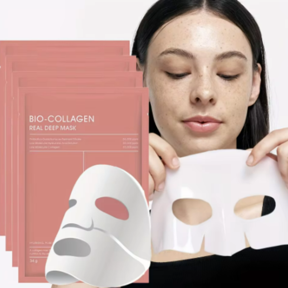 BioGlow™ - Mascarilla Facial de Bio Colágeno Real