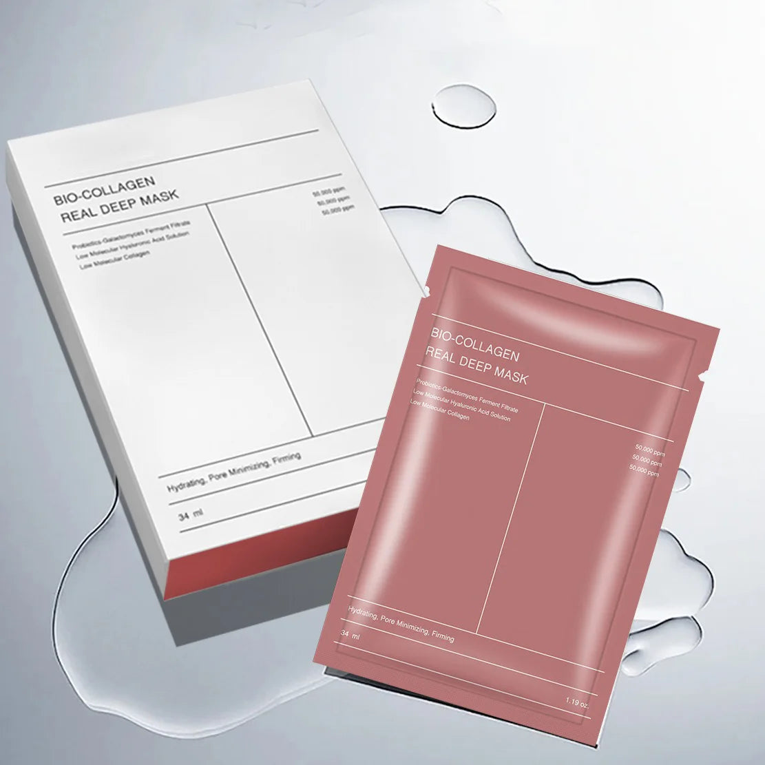 BioGlow™ - Mascarilla Facial de Bio Colágeno Real